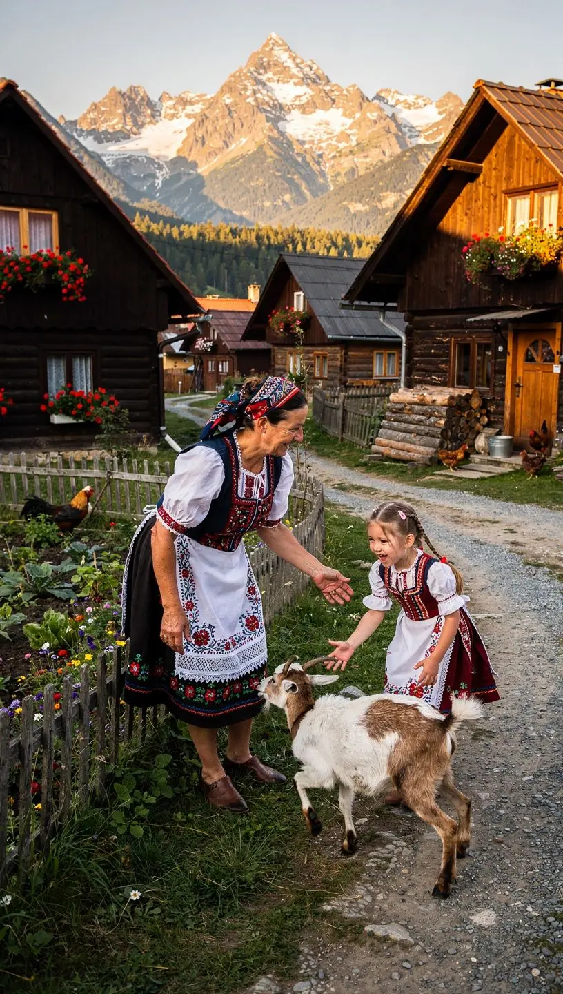 A picturesque waterfall cascading down rocky cliffs surrounded by lush greenery in a hidden Slovakian forest.