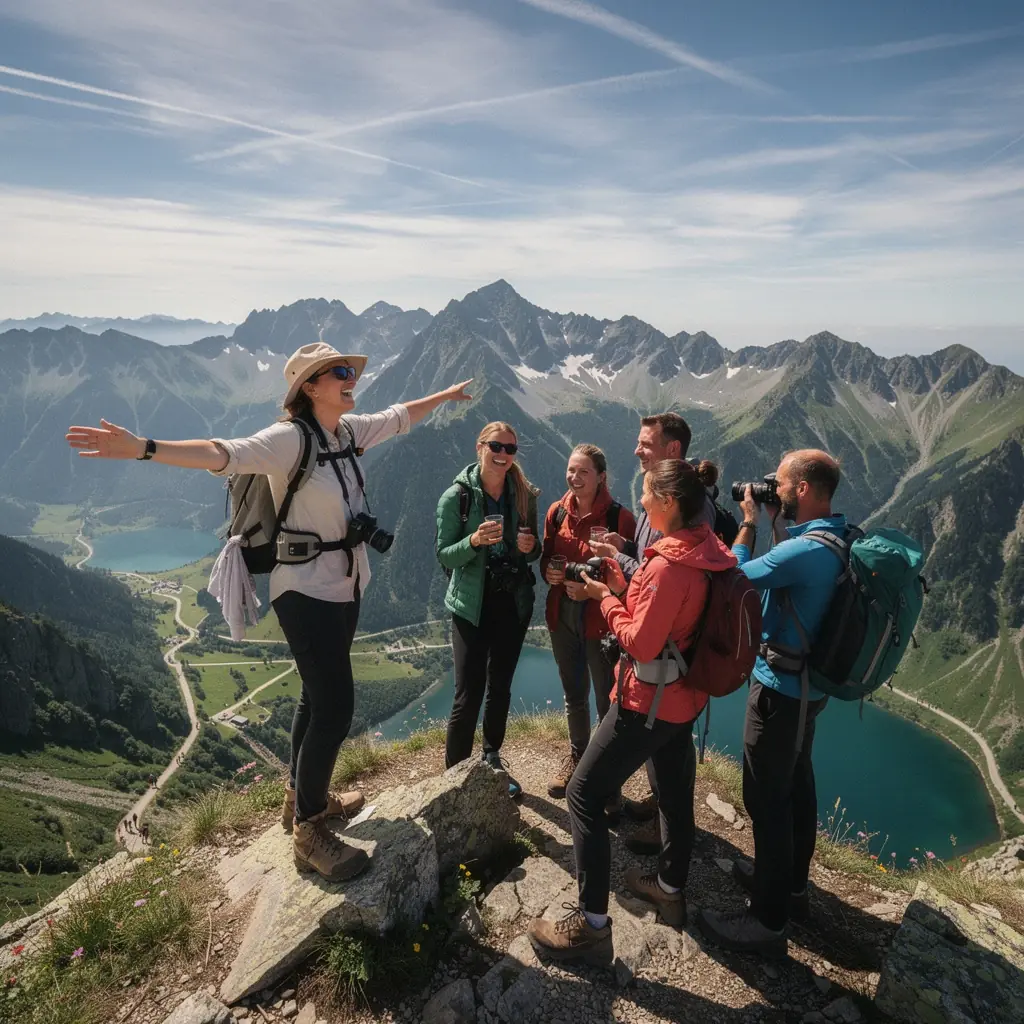 A winding country road meandering through fields of sunflowers, leading to an undiscovered Slovakian gem.